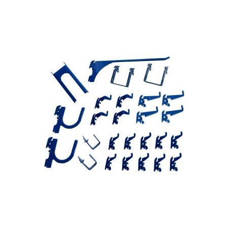 Wall Control Wall Control Slotted Pegboard 26 pc Hook Kit, Blue KT-200-DLX BU